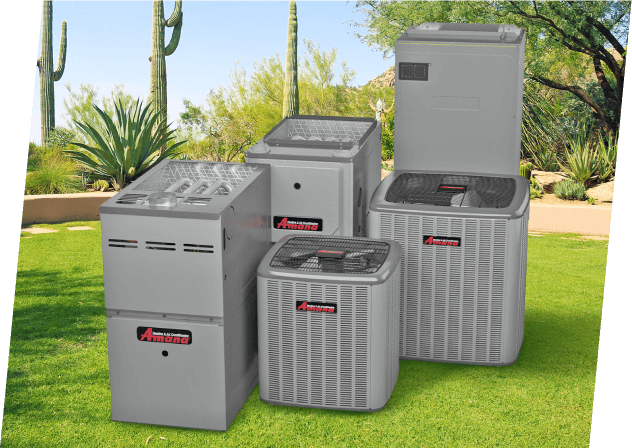 Air conditioning units installed outside a home.